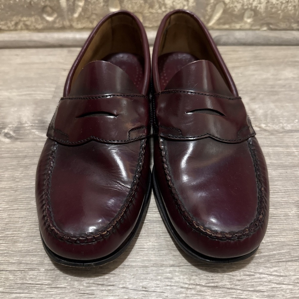 Vintage G.H. BASS Co. Weejuns Penny Loafers Burgundy Leather 10 M